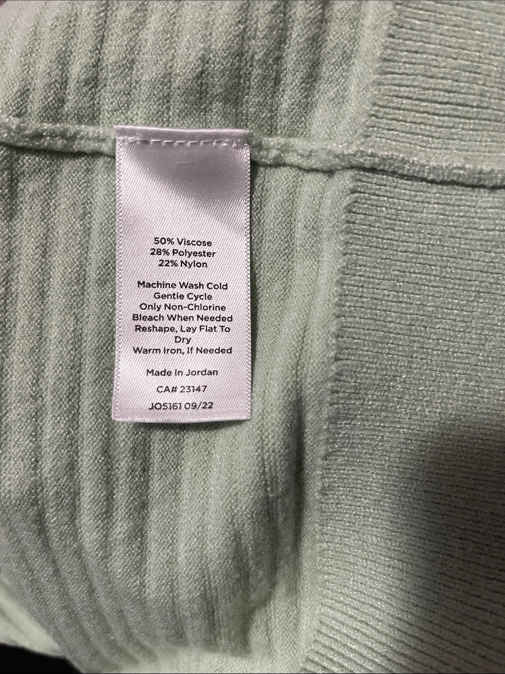 Talbots Soft Mint Ribbed Crewneck Sweater - Picture 6 of 9
